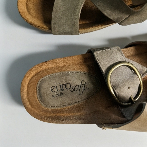 Eurosoft Women's Grey Slide-in Sandals Size 8 - Picture 3 of 5